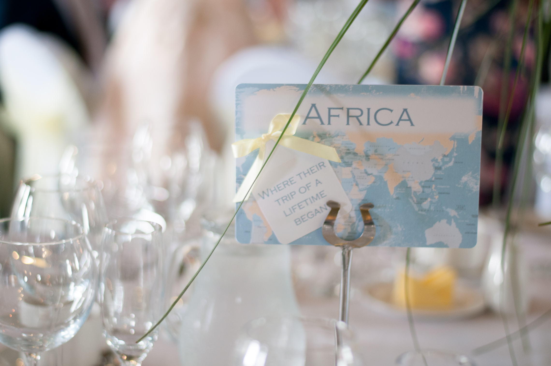 Little details of the table names - well travelled couple
