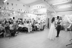 Bride and groom dance their first dance