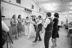 Ceilidh dancing for the bride and groom