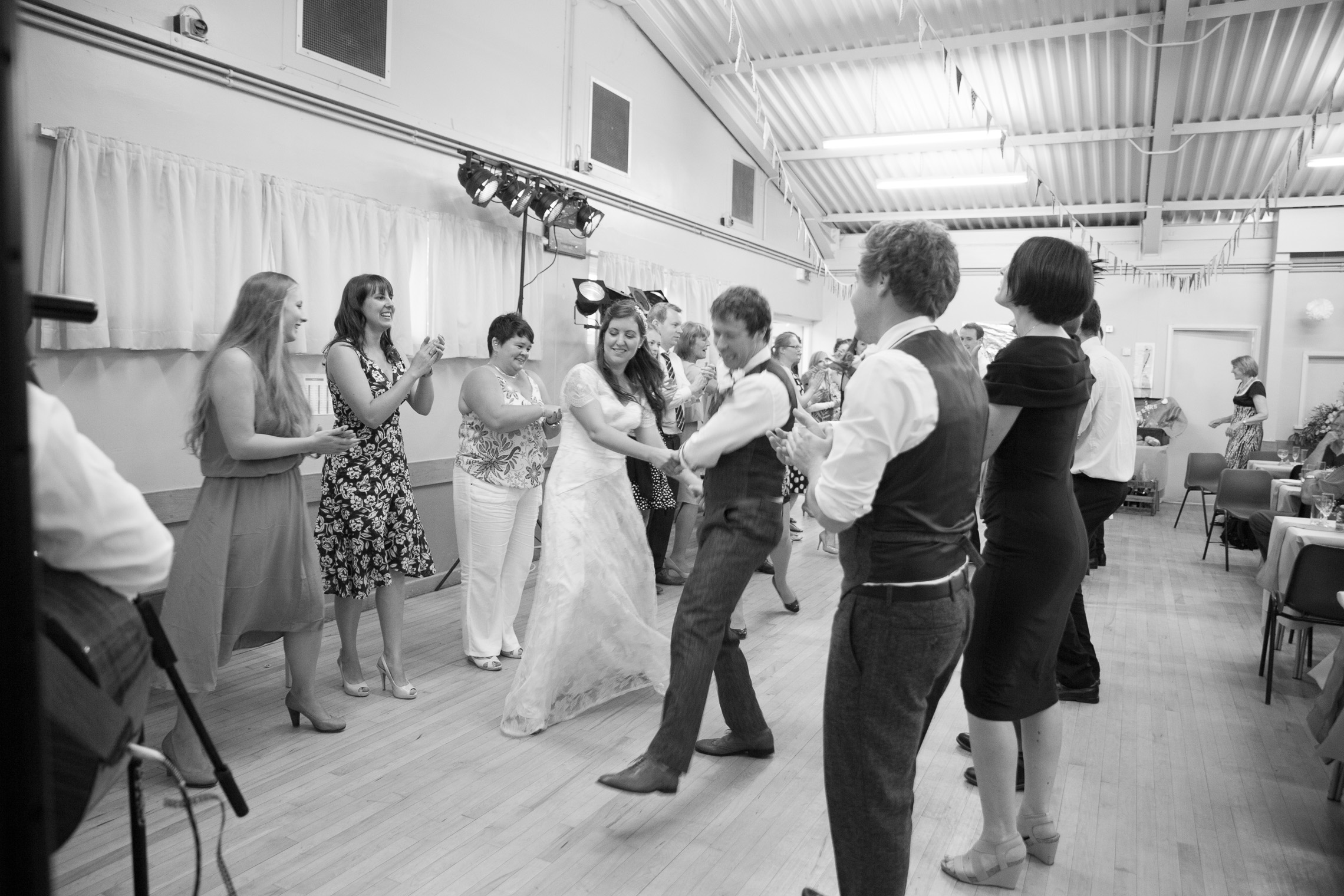 Ceilidh dancing for the bride and groom
