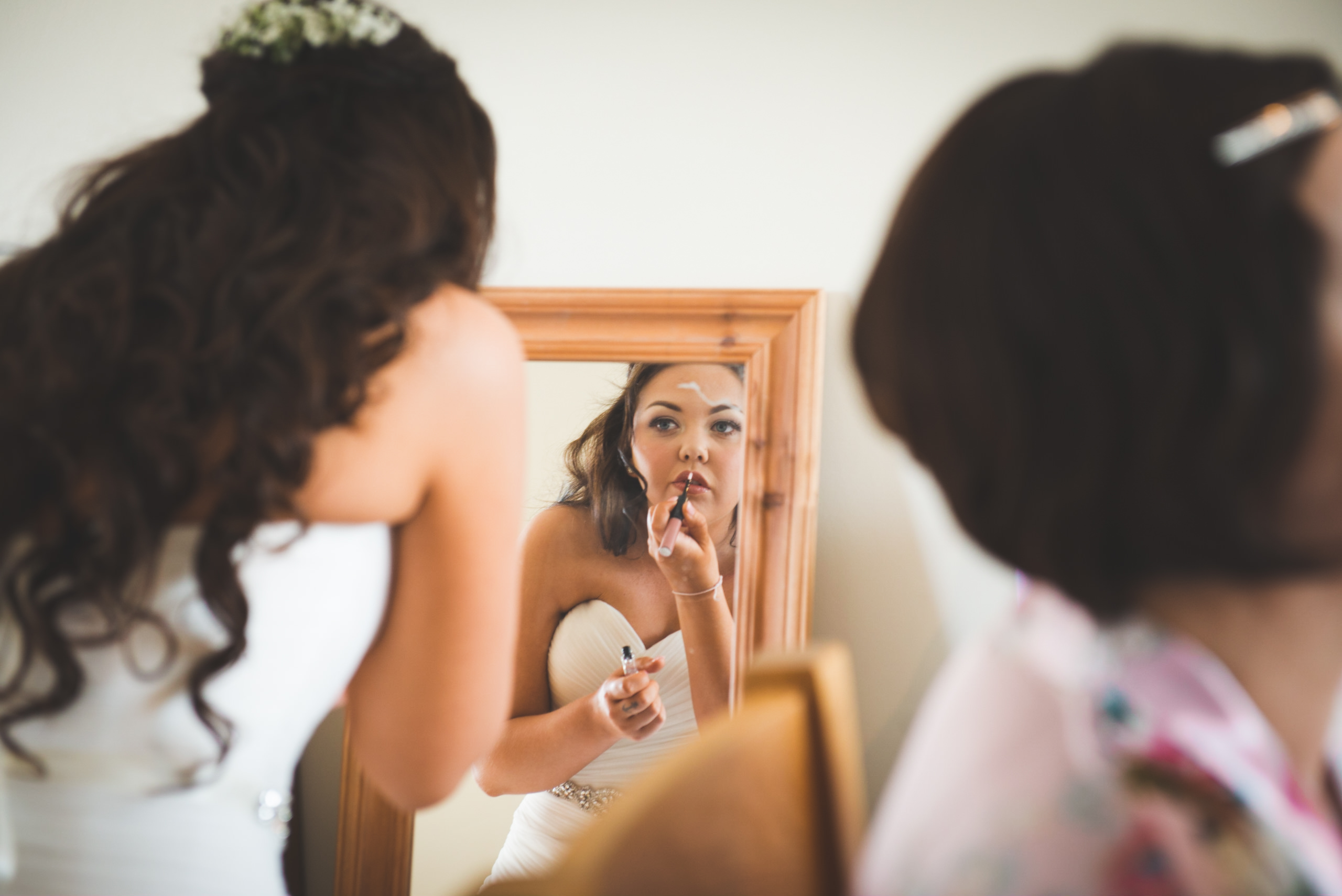 Lipstick is on, ready to go! wedding photography