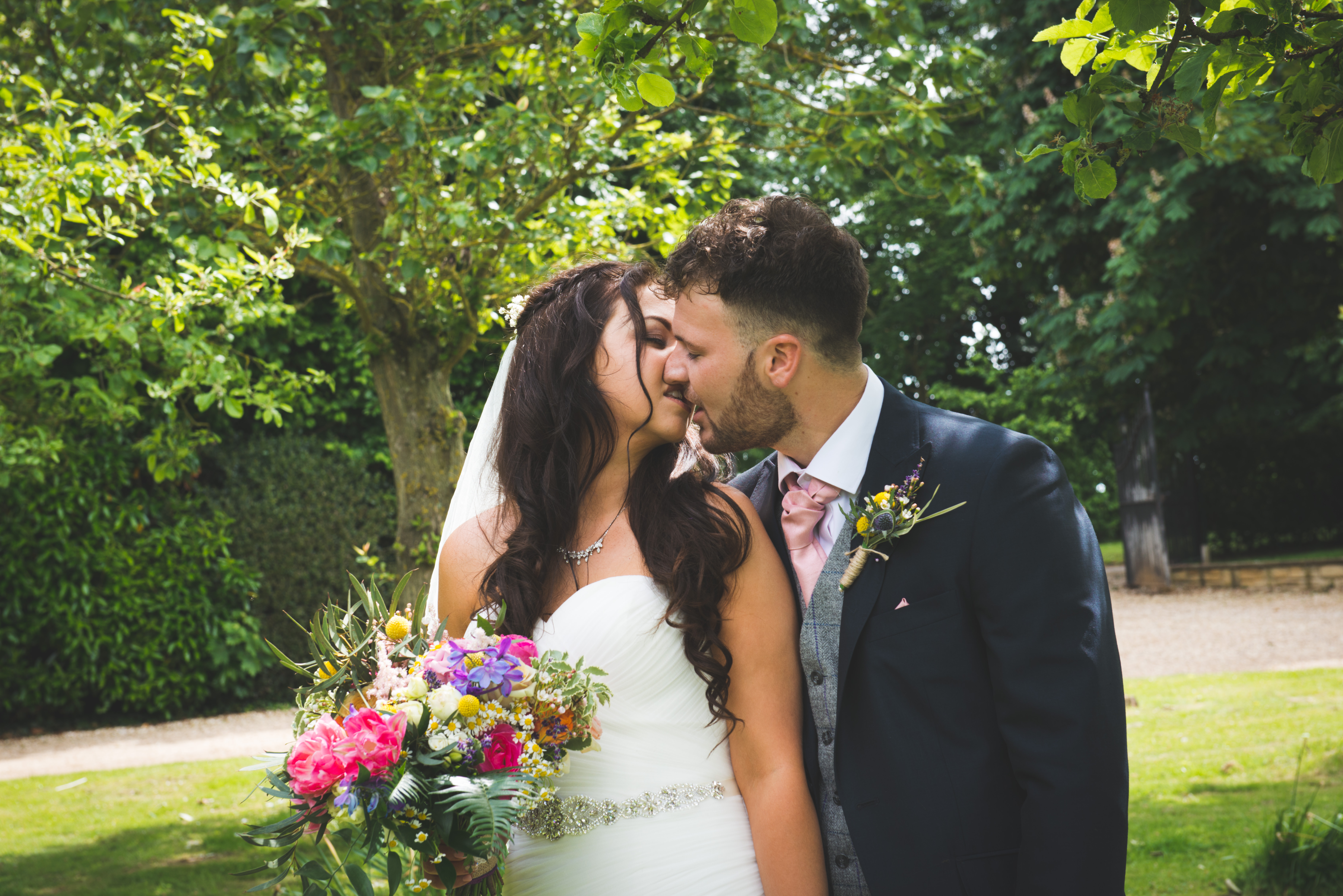 Kiss the bride, wedding photography at highgate house