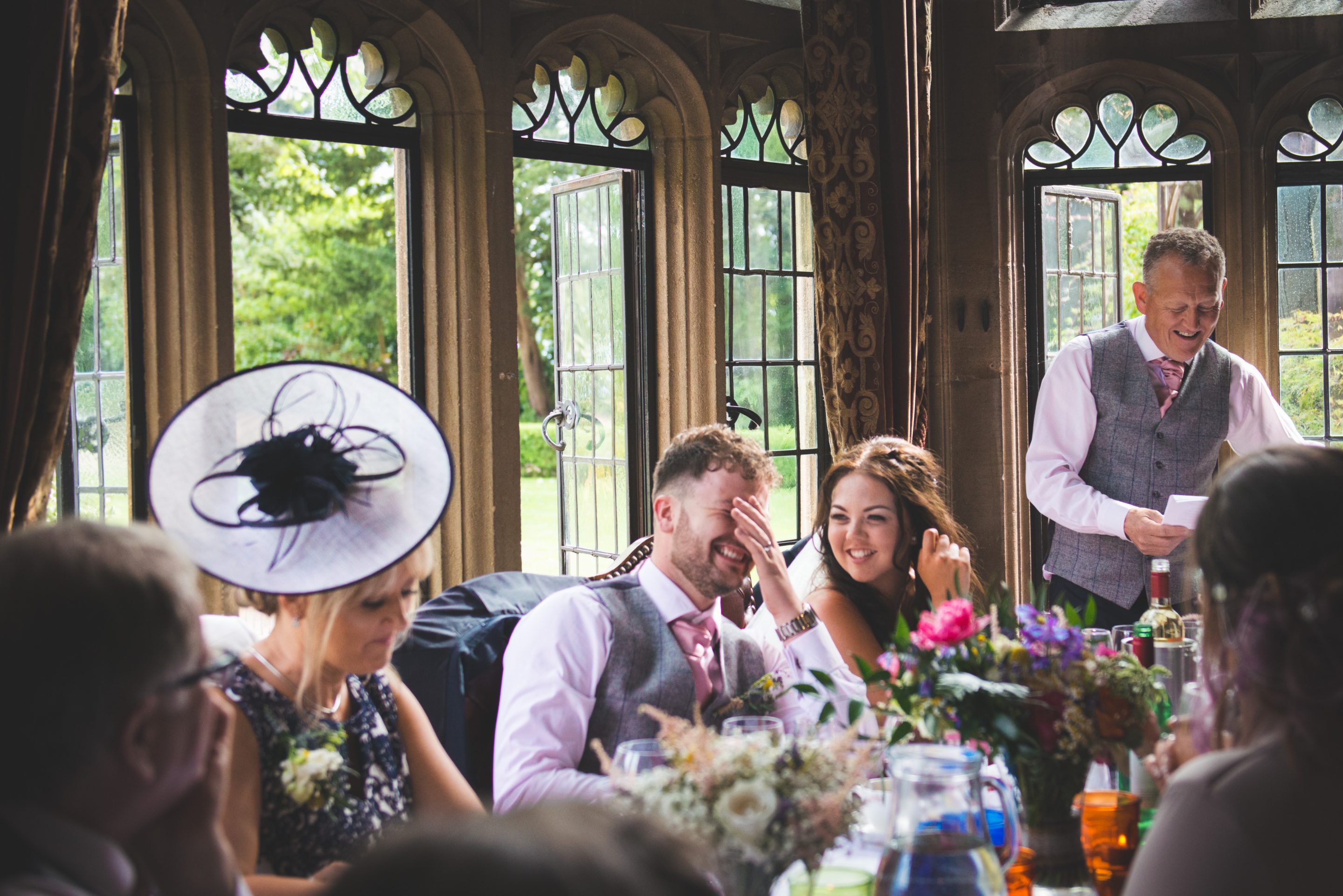 The Speeches, when the bride's dad embarrasses the groom,