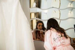 Bridesmaid getting ready