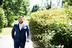 Groom arriving at venue
