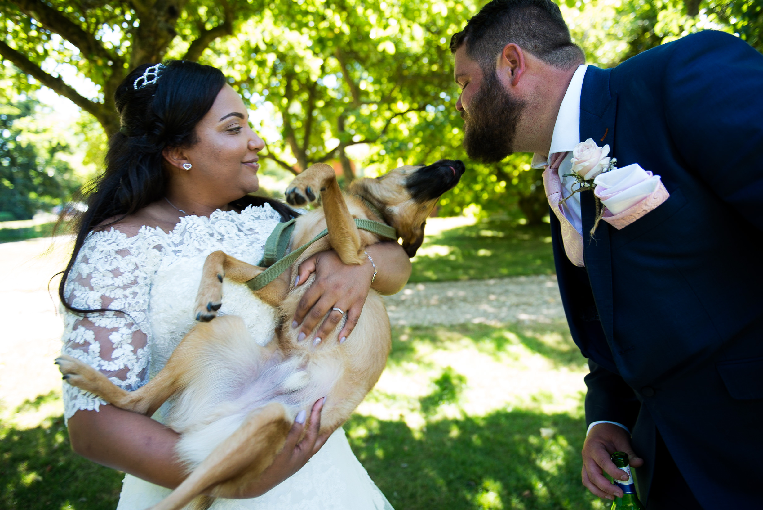 Bride with her dog