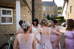 Bride and bridesmaids